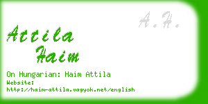 attila haim business card